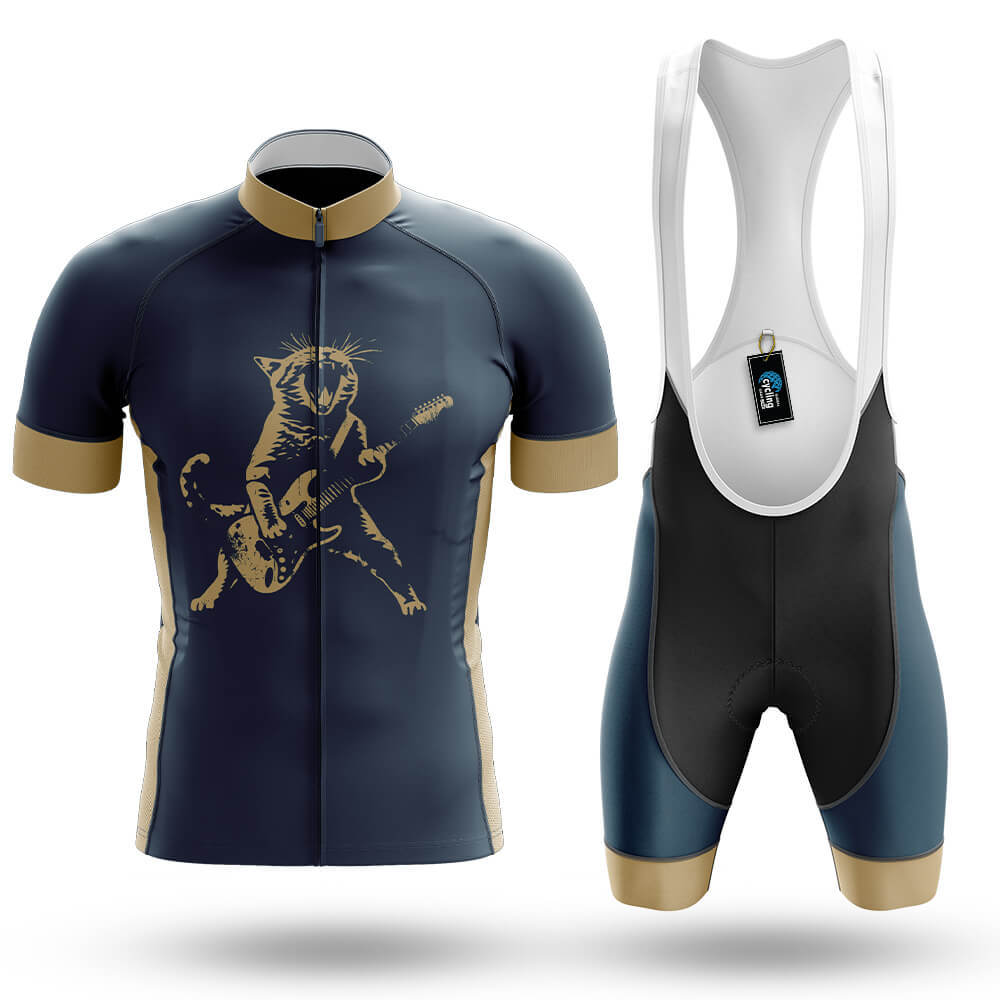 Rock Cat Playing Guitar - Men's Cycling Kit
