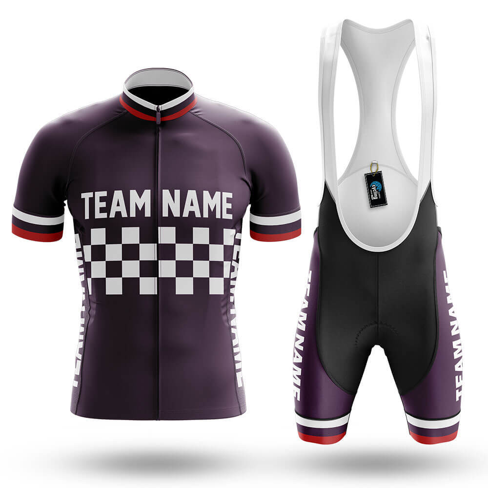 Custom Team Name M7 Dark Purple - Men's Cycling Kit