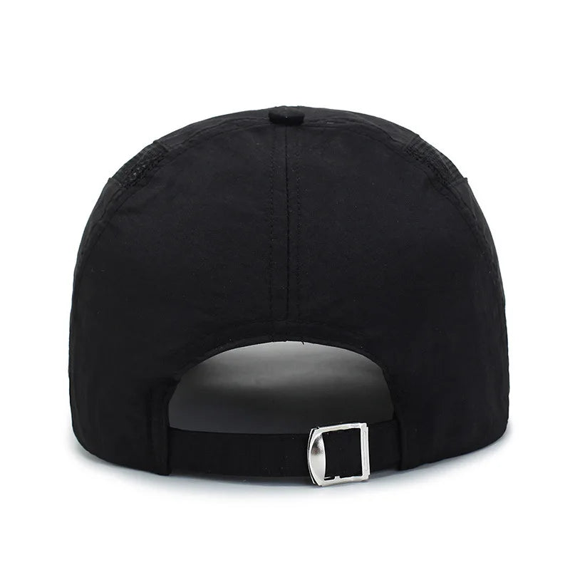 Quick-Dry Baseball Cap - Adjustable, Moisture-Wicking Sun Hat for Outdoor Sports & All Seasons